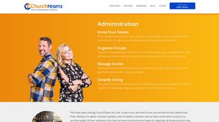 Churchteams | Administration: Church Record Keeping Software
