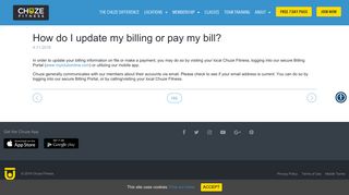 How do I update my billing or pay my bill? | Chuze Fitness