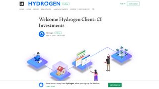 Welcome Hydrogen Client: CI Investments – Hydrogen – Medium