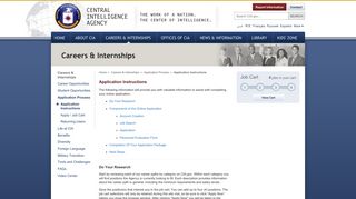 Application Instructions — Central Intelligence Agency
