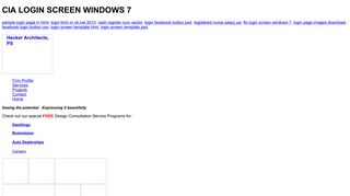 Cia Login Screen Windows 7 - Hecker Architects