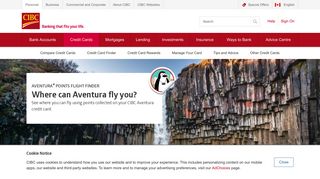 Aventura Points Flight Finder | Credit Cards | CIBC - CIBC.com