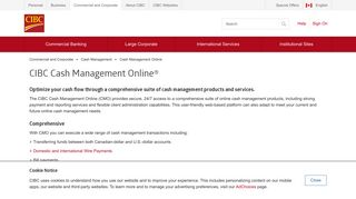 CIBC Cash Management Online | CIBC - CIBC.com