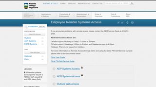 Employee Remote Systems Access - Alberta Energy Regulator - AER
