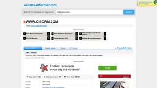 cibcwm.com at WI. CIBC - Home - Website Informer