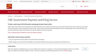 CIBC Government Payment and Filing Service | CIBC - CIBC.com