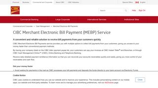 CIBC Merchant Electronic Bill Payment (MEBP) Service for Businesses