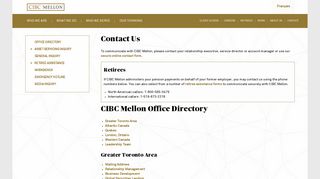Contact - CIBC Mellon