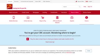 Check your balance and make transfers | CIBC - CIBC.com