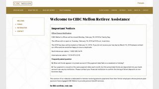Retiree Assistance | CIBC Mellon