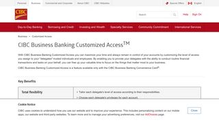 Business Banking Customized Access | CIBC