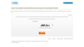Check the current data reported for an account on your Credit ... - CIBIL