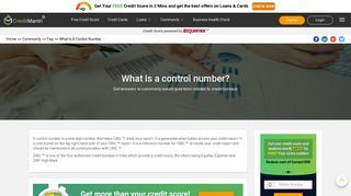 What is a control number? - CreditMantri