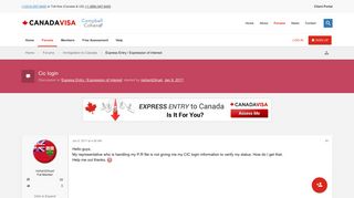 Cic login - Canadavisa.com