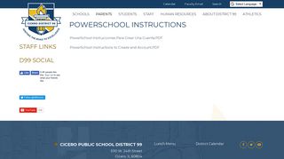 PowerSchool Instructions - Cicero School District 99
