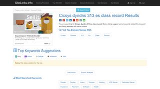 Cicsys dyndns 313 es class record Results For Websites Listing