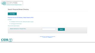 Search Personal Binaan Directory - CIDB
