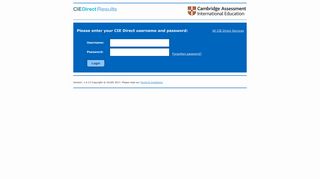CIE Direct Results | Login