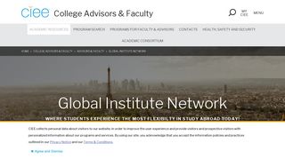 Global Institute Network | College Advisors & Faculty | CIEE