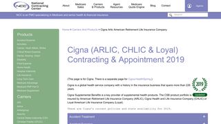 Cigna (ARLIC, CHLIC & Loyal) Contracting & Appointment for Agents ...