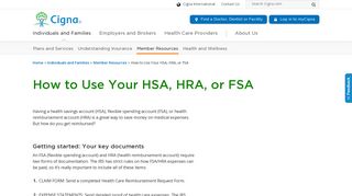 How to Use Your HSA, HRA, or FSA | Cigna