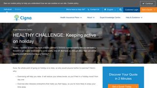 HEALTHY CHALLENGE: Keeping active on holiday - Cigna Global