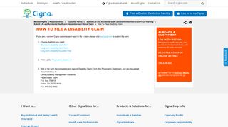 How to file a disability claim - Cigna