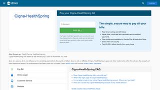 Cigna-HealthSpring: Login, Bill Pay, Customer Service and Care Sign-In