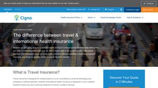 Travel Insurance vs International Expat Health ... - Cigna Global