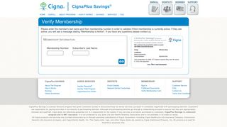 Verify Membership Card - CignaPlus Savings