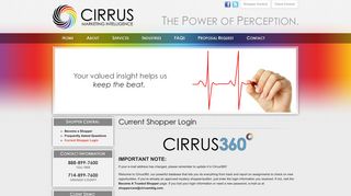 Current Shopper Login - Cirrus Marketing Intelligence