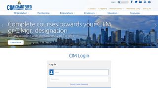 Login - CIM - Canadian Institute of Management