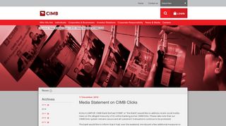 Media Statement on CIMB Clicks - CIMB Group