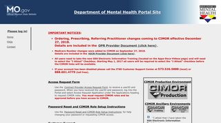 Missouri Department of Mental Health Portal: Home Page
