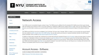 NYU Courant | Network Access