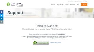 Support - CIN Legal Data Services