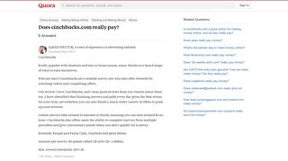 Does cinchbucks.com really pay? - Quora