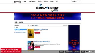 Broadway Show Tickets | Broadway in Cincinnati