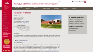 Anderson Branch - The Public Library of Cincinnati and Hamilton County
