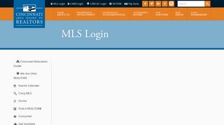MLS Login - Cincinnati Area Board of Realtors