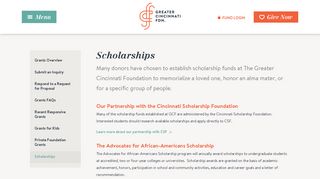 Scholarships - Greater Cincinnati Foundation