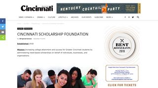 Cincinnati Scholarship Foundation - Cincinnati Magazine