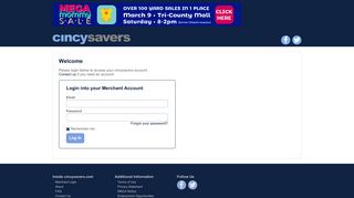 cincysavers: Merchant Login - CincySavers.com