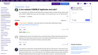 Is the website CINEBLE legitimate and safe? | Yahoo Answers