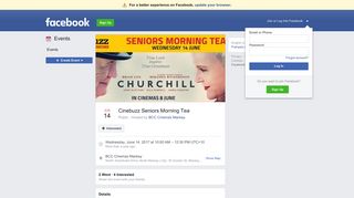 Cinebuzz Seniors Morning Tea - Facebook