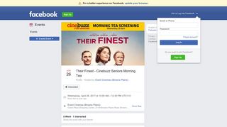 Their Finest - Cinebuzz Seniors Morning Tea - Facebook