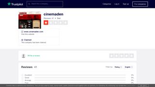 cinemaden Reviews | Read Customer Service Reviews of www ...