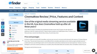 CinemaNow Review: Price, Features and Content | finder.com