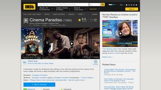 Cinema Paradiso (1988) - IMDb