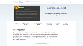 Cinemageddon.net website. Cinemageddon.
